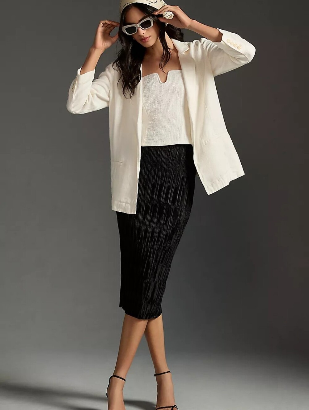 Anthropologie Linen Tulip Blazer Size 6